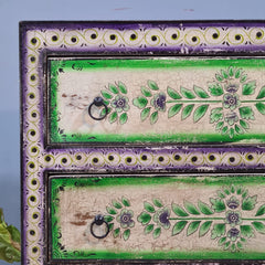 Hand Painted Solid Wood Chest of Drawer 90X40X90 cm