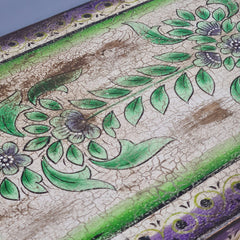 Hand Painted Solid Wood Chest of Drawer 90X40X90 cm