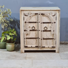 Indian Furniture Hand Carved Solid Wood Cabinet Natural 86X42X98 Cm