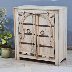 Indian Furniture Hand Carved Solid Wood Cabinet Natural 86X42X98 Cm