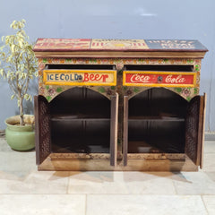 Hand Painted Solid Wood 4 Door & 2 Drawer Sideboard 120X40X90 cm