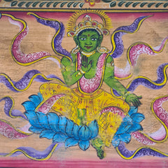 Indian Furniture Hand Painted Solid Wood Blanket Box 80X40X45 cm