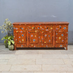 Hand Painted Solid Wood 4 Door & 4 Drawer Sideboard 180X40X90 cm