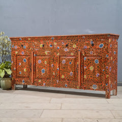 Hand Painted Solid Wood 4 Door & 4 Drawer Sideboard 180X40X90 cm