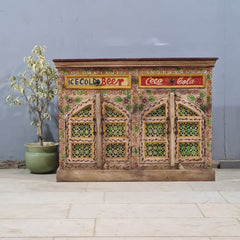 Hand Painted Solid Wood 4 Door & 2 Drawer Sideboard 120X40X90 cm