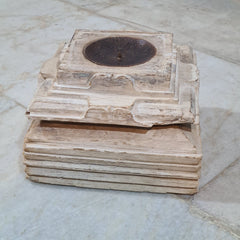 Antique Hand Carved Candle Holder Stand 23X23X16 cm