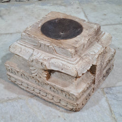 Antique Hand Carved Candle Holder Stand 25X25X20 cm