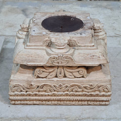 Antique Hand Carved Candle Holder Stand 23X23X17 cm