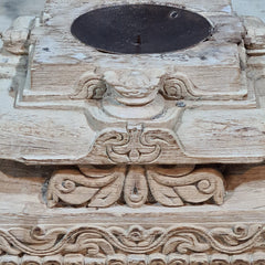 Antique Hand Carved Candle Holder Stand 23X23X17 cm