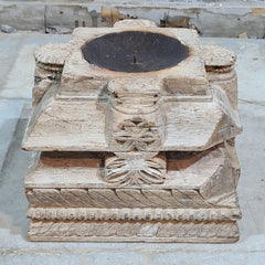 Antique Hand Carved Candle Holder Stand 25X25X21 cm