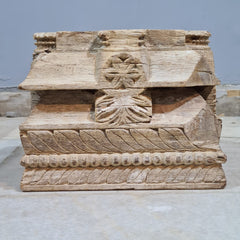 Antique Hand Carved Candle Holder Stand 25X25X21 cm