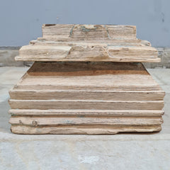 Antique Hand Carved Candle Holder Stand 22X22X18 cm
