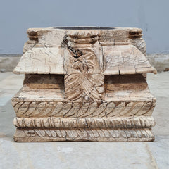Antique Hand Carved Candle Holder Stand 25X25X21 cm
