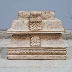 Antique Hand Carved Candle Holder Stand 26X20X23 cm