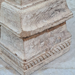 Antique Hand Carved Candle Holder Stand 26X20X23 cm