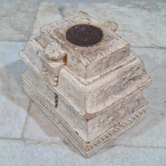 Antique Hand Carved Candle Holder Stand 26X20X23 cm