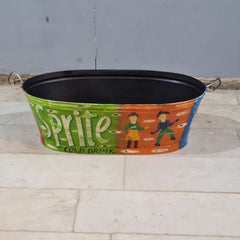 Antique Hand Painted on Metal Beverage Beer Party Tub 60X40X30 cm