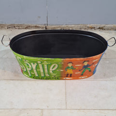 Antique Hand Painted on Metal Beverage Beer Party Tub 60X40X30 cm