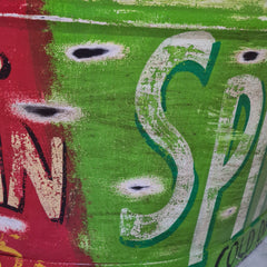 Antique Hand Painted on Metal Beverage Beer Party Tub 60X40X30 cm