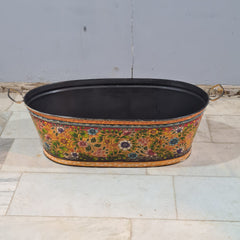 Antique Hand Painted on Metal Beverage Beer Party Tub 60X40X30 cm