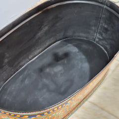 Antique Hand Painted on Metal Beverage Beer Party Tub 60X40X30 cm