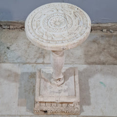 Indian Furniture Hand Carved Solid Wood Side Table 30X30X52 Cm