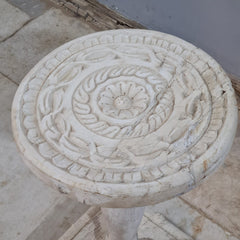 Indian Furniture Hand Carved Solid Wood Side Table 30X30X52 Cm