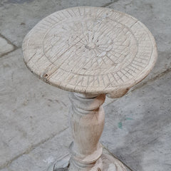 Indian Furniture Hand Carved Solid Wood Side Table 26X26X50 Cm