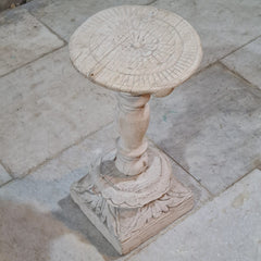 Indian Furniture Hand Carved Solid Wood Side Table 26X26X50 Cm
