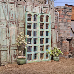 Indian Hand Carved Solid Wooden Glass Door 102X10X167 cm