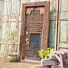 Hand Carved Solid Wooden Mirror Frame 84X9X168 cm