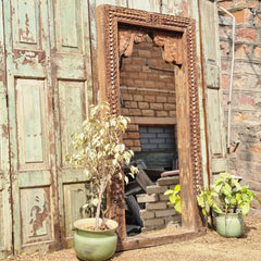 Hand Carved Solid Wooden Mirror Frame 84X9X168 cm