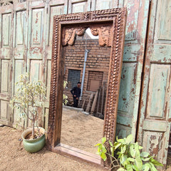 Hand Carved Solid Wooden Mirror Frame 84X9X168 cm