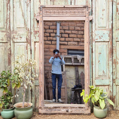 Hand Carved Solid Wooden Mirror Frame 94X10X176 cm