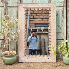 Hand Carved Solid Wooden Mirror Frame 89X124 cm