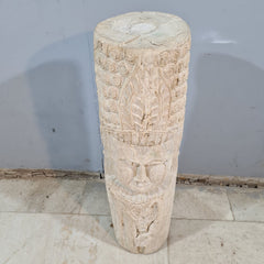 Indian Hand Carved Wooden Decor Buddha Statue 33X33X125 cm