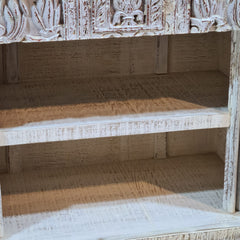 Indian Hand Carved Solid Hard Wood TV Unit 190X45X75 cm