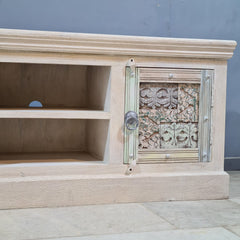 Indian Hand Carved Solid Hard Wood TV Unit 150X45X65 cm