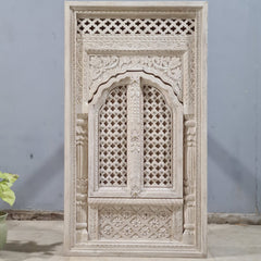 Hand Carved Vintage Door Style Solid Wood Coffee Table 129x73x45 Cm