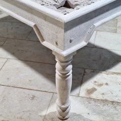 Hand Carved Vintage Door Style Solid Wood Dining Table 193X113X80 Cm