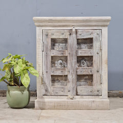 Indian Vintage Hand Carved Solid Wood Cabinet 67X31X81 Cm