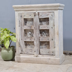 Indian Vintage Hand Carved Solid Wood Cabinet 67X31X81 Cm