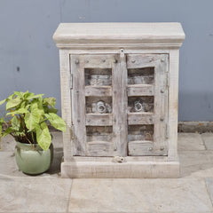 Indian Vintage Hand Carved Solid Wood Cabinet 67X31X81 Cm