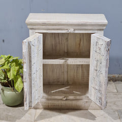 Indian Vintage Hand Carved Solid Wood Cabinet 67X31X81 Cm