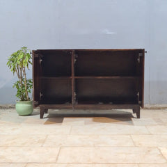Avalon Indian Solid Wood Printed 3 Door Sideboard Nat