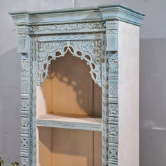 Indian Antique Hand Carved Solid Wood Bookshelf