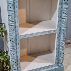 Indian Antique Hand Carved Solid Wood Bookshelf