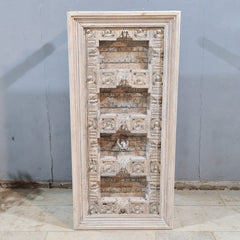 Hand Carved Vintage Door Style Solid Wood Coffee Table