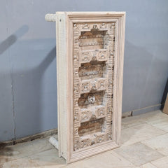 Hand Carved Vintage Door Style Solid Wood Coffee Table