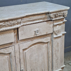 Handmade Solid Hard Wood Carved Sideboard White